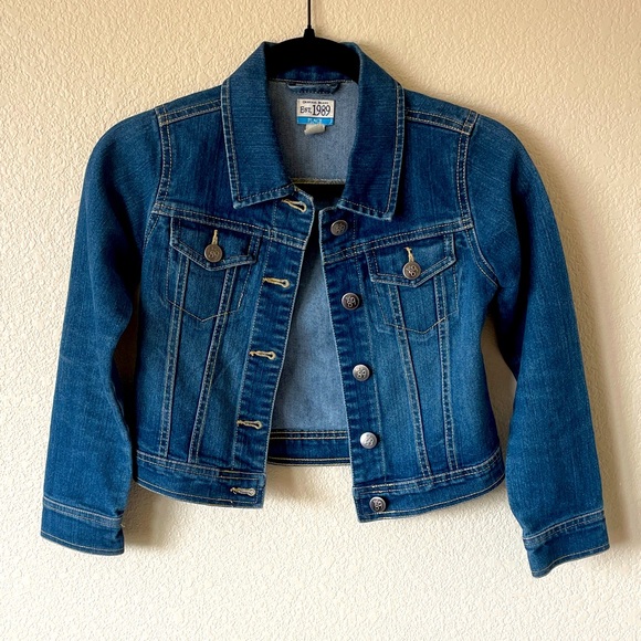 Children’s Place Denim Jacket M 7/8 Jean Girl’s Jacket Western Coastal Cowgirl - Picture 1 of 9